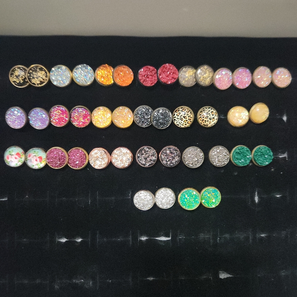 Homemade stud earrings